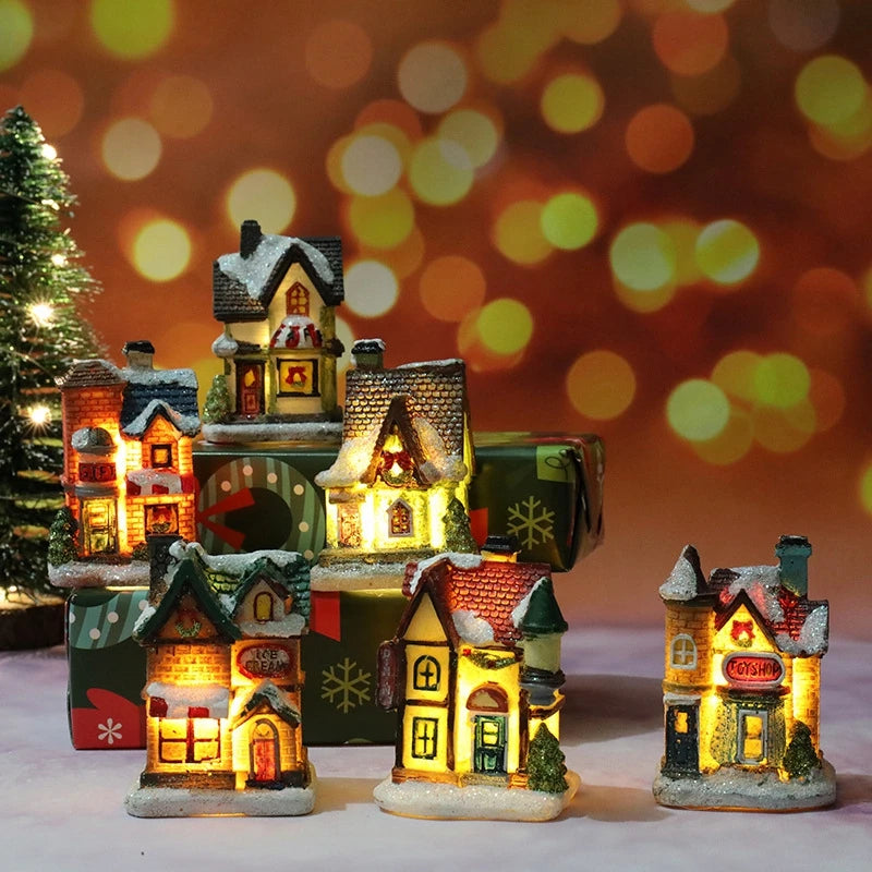 Christmas House Light Decorations for Home - Kids Xmas Gift, New Year 2022, Bedroom Night Light with Battery