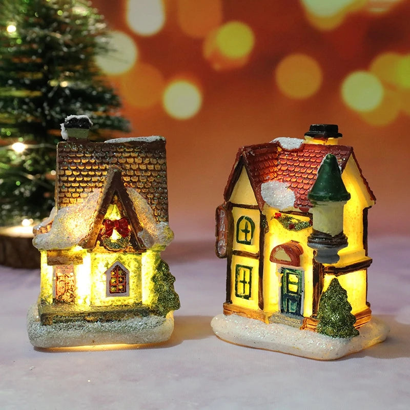 Christmas House Light Decorations for Home - Kids Xmas Gift, New Year 2022, Bedroom Night Light with Battery