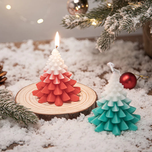 Christmas Tree Shaped Scented Candle for Festival Gifts and Home Living Room Decoration