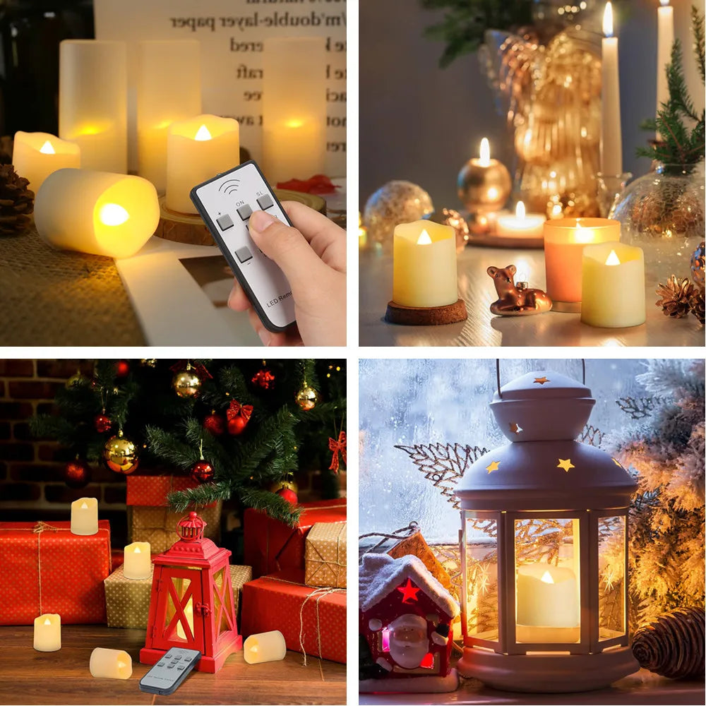 Rechargeable LED Candles with USB, Timer & Remote - Flickering Flames for Wedding, Birthday, Home Decor Tealights