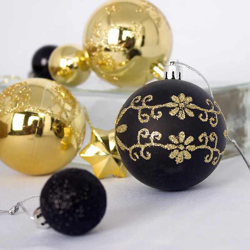 44Pcs Christmas Ball Ornaments for Tree Decor - Home, Halloween, New Year Pendant Accessories