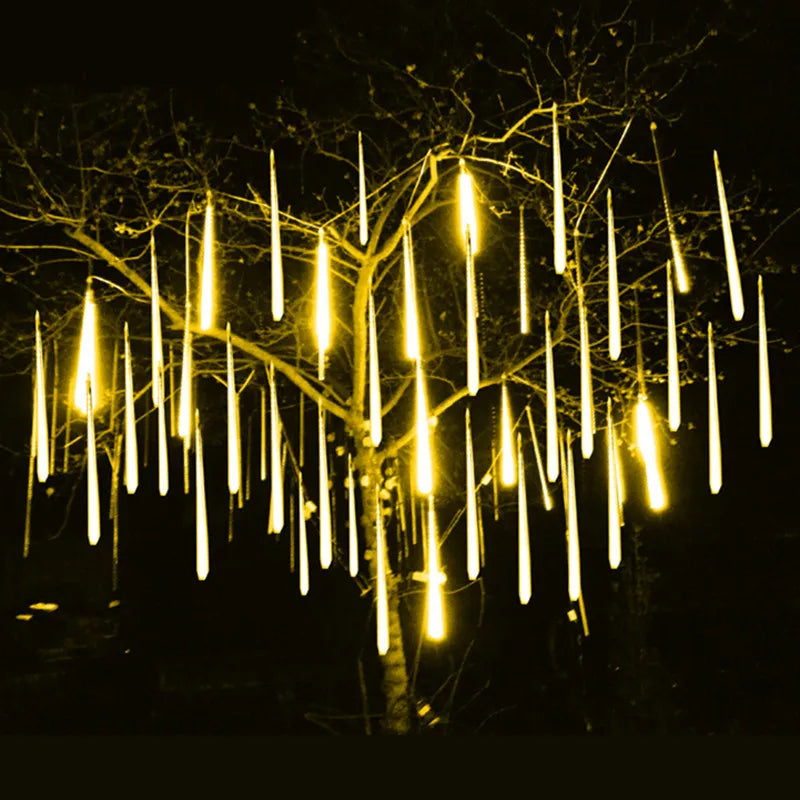 Meteor Shower Rain LED Fairy String Lights - Festoon Garland for Christmas, Home, Outdoor, Wedding, and New Year Decor