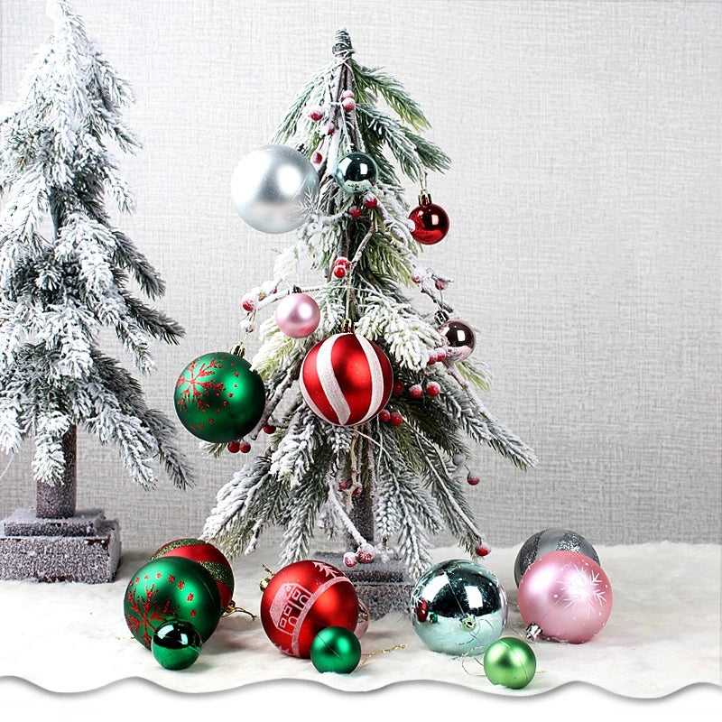 44Pcs Christmas Ball Ornaments for Tree Decor - Home, Halloween, New Year Pendant Accessories