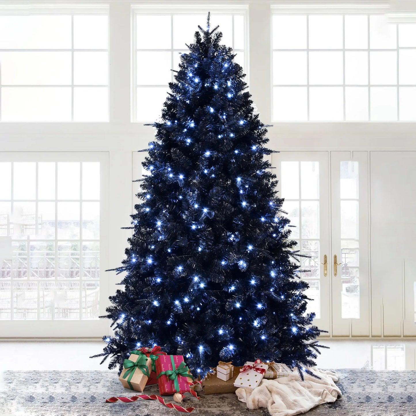 Artificial Christmas Tree Premium LED Easy Assemble Foldable Holiday Ornaments for Home/Party Decor