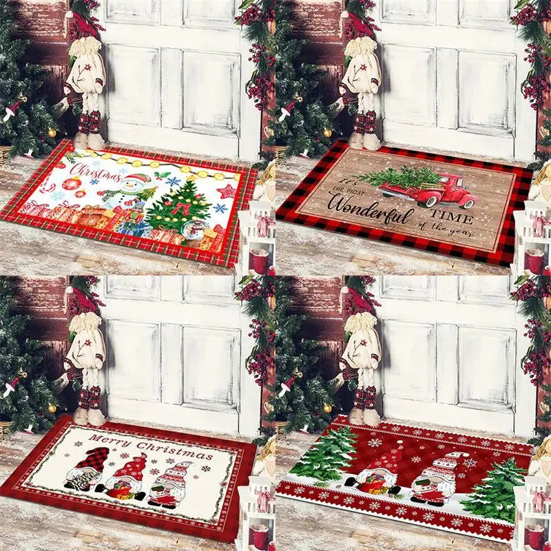 Christmas Floor Mat - Anti-Slip Carpet for Entrance, Bedroom, Bath, or Toilet, 2024 Merry Christmas & New Year Gift