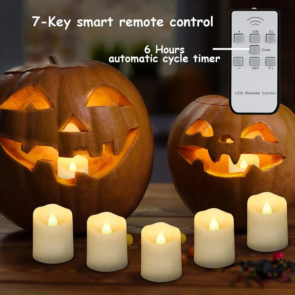 Rechargeable LED Candles with USB, Timer & Remote - Flickering Flames for Wedding, Birthday, Home Decor Tealights